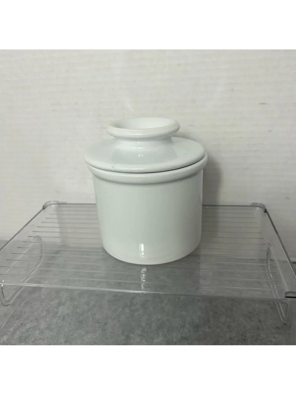 L Tremain The Original Butter Bell Crock White 4x4” No Flaws French Country